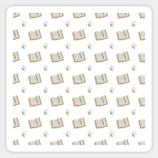 Pattern with open book Sticker